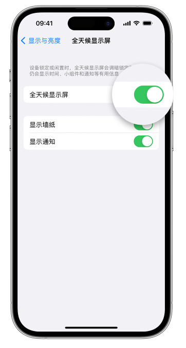 青田苹果14维修店分享如何自定义 iPhone 14 Pro 常亮显示屏 