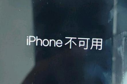 青田苹果服务网点分享锁屏界面显示“iPhone 不可用”如何解决 